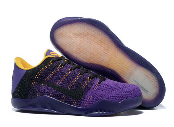 Nike Flyknit Kobe 11 Shoes Black Purple Review